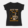 Crow Autumn Coffee-Womens-V-Neck-Tee-Studio Mootant