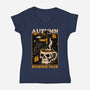 Crow Autumn Coffee-Womens-V-Neck-Tee-Studio Mootant