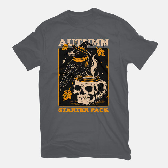 Crow Autumn Coffee-Womens-Fitted-Tee-Studio Mootant
