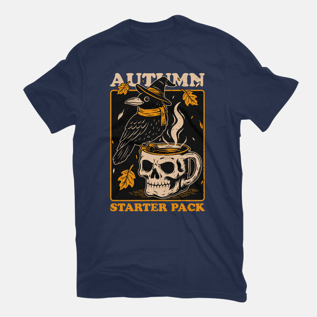 Crow Autumn Coffee-Womens-Fitted-Tee-Studio Mootant