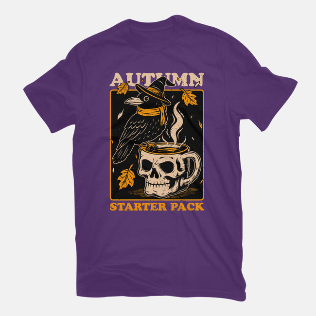 Crow Autumn Coffee-Womens-Fitted-Tee-Studio Mootant