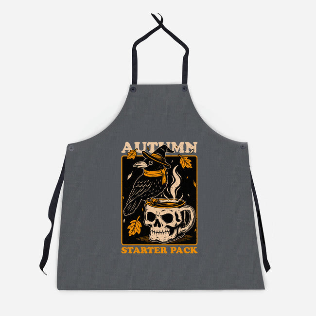 Crow Autumn Coffee-Unisex-Kitchen-Apron-Studio Mootant