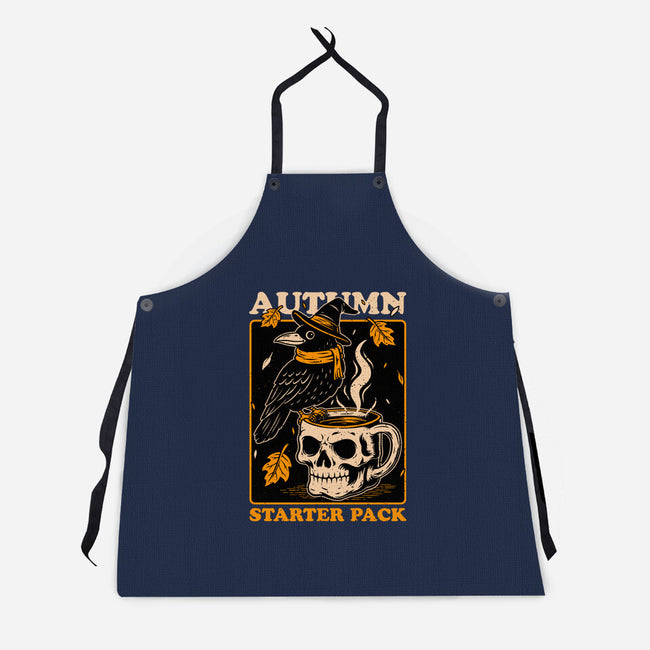 Crow Autumn Coffee-Unisex-Kitchen-Apron-Studio Mootant