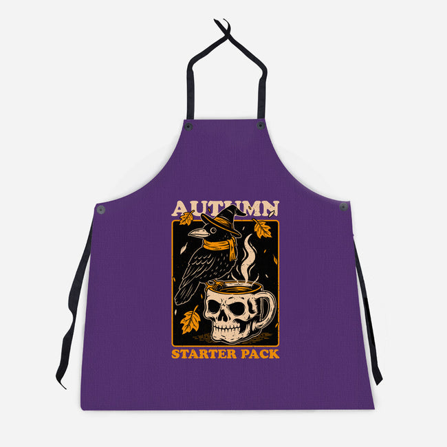 Crow Autumn Coffee-Unisex-Kitchen-Apron-Studio Mootant