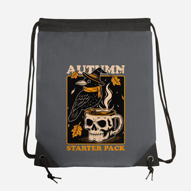 Crow Autumn Coffee-None-Drawstring-Bag-Studio Mootant