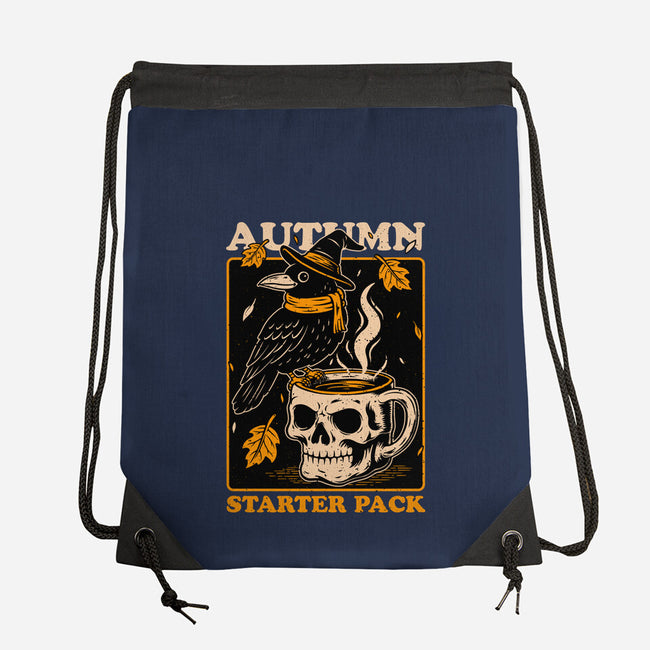 Crow Autumn Coffee-None-Drawstring-Bag-Studio Mootant