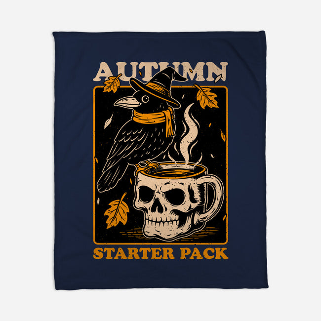 Crow Autumn Coffee-None-Fleece-Blanket-Studio Mootant