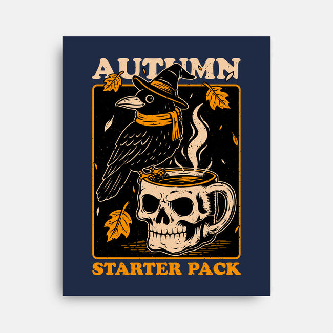 Crow Autumn Coffee-None-Stretched-Canvas-Studio Mootant