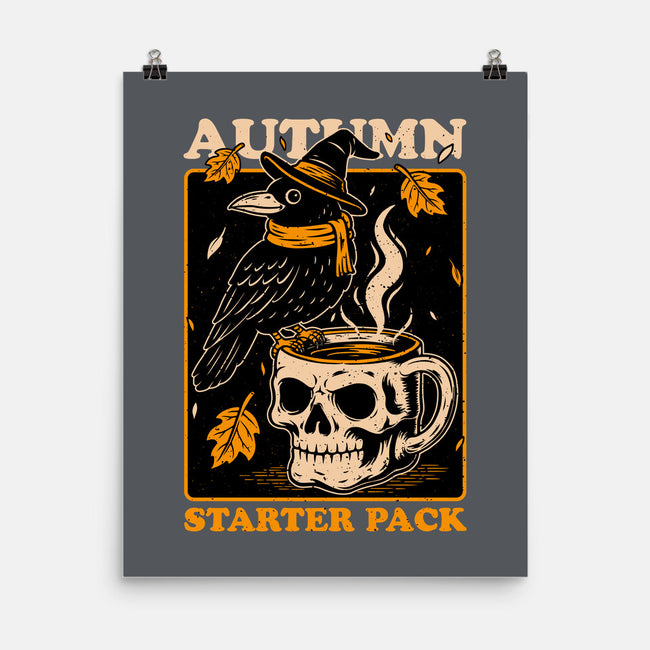 Crow Autumn Coffee-None-Matte-Poster-Studio Mootant