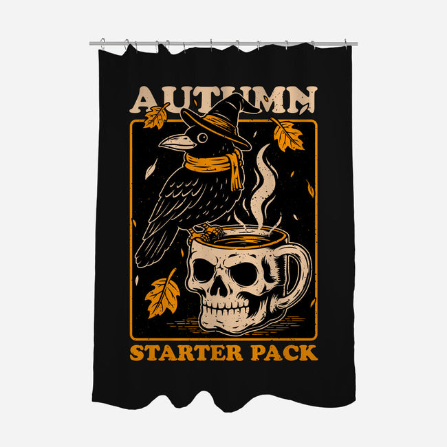 Crow Autumn Coffee-None-Polyester-Shower Curtain-Studio Mootant
