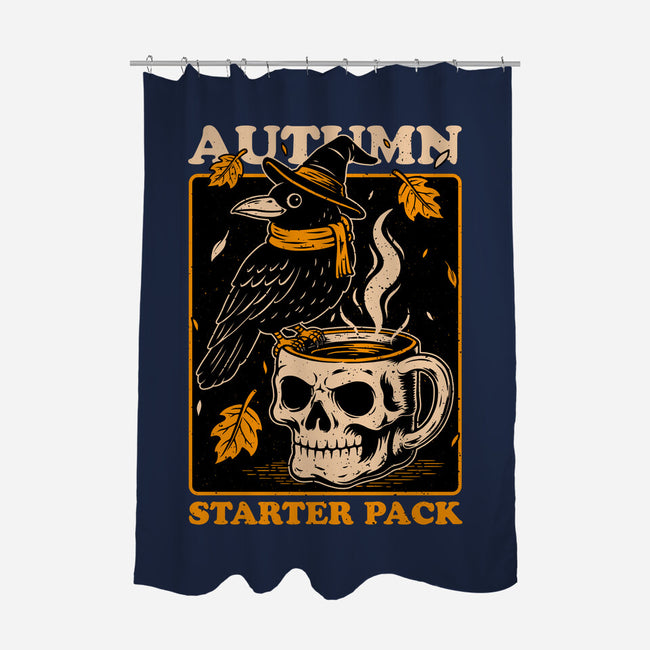 Crow Autumn Coffee-None-Polyester-Shower Curtain-Studio Mootant