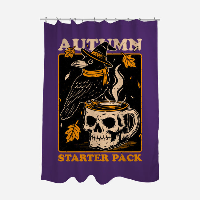 Crow Autumn Coffee-None-Polyester-Shower Curtain-Studio Mootant
