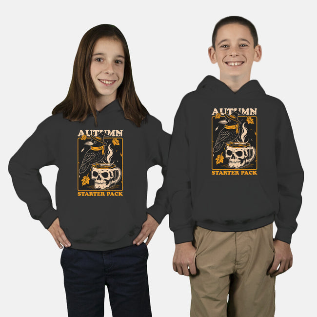 Crow Autumn Coffee-Youth-Pullover-Sweatshirt-Studio Mootant