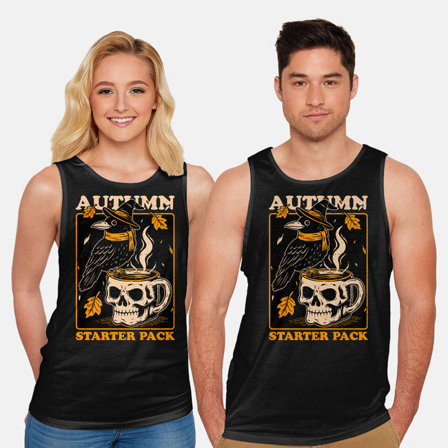 Crow Autumn Coffee-Unisex-Basic-Tank-Studio Mootant