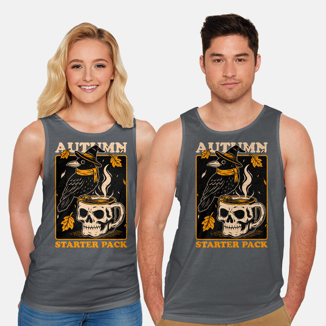 Crow Autumn Coffee-Unisex-Basic-Tank-Studio Mootant