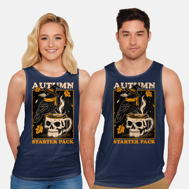 Crow Autumn Coffee-Unisex-Basic-Tank-Studio Mootant