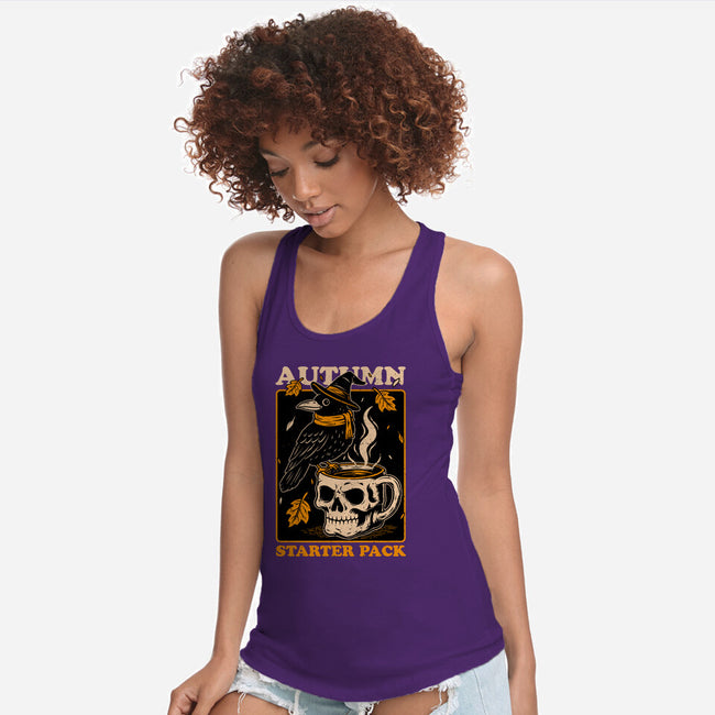 Crow Autumn Coffee-Womens-Racerback-Tank-Studio Mootant
