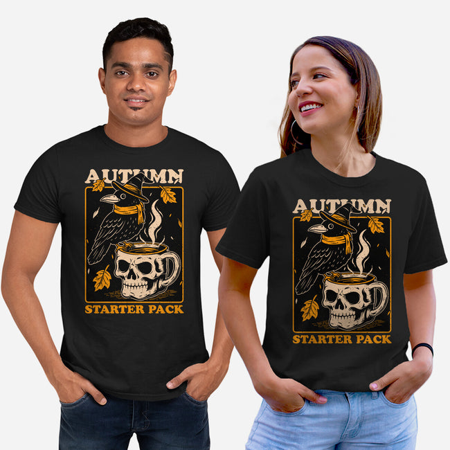 Crow Autumn Coffee-Unisex-Basic-Tee-Studio Mootant