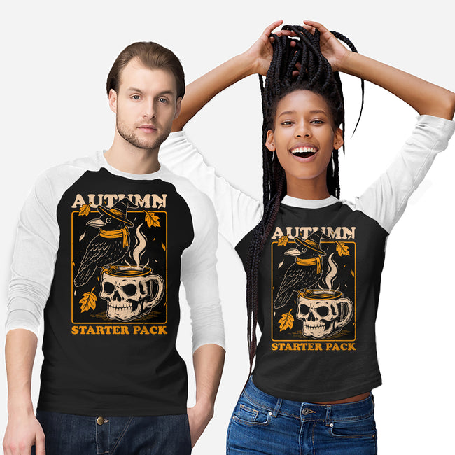 Crow Autumn Coffee-Unisex-Baseball-Tee-Studio Mootant
