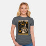 Crow Autumn Coffee-Womens-Fitted-Tee-Studio Mootant