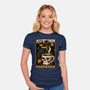 Crow Autumn Coffee-Womens-Fitted-Tee-Studio Mootant