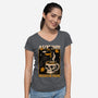 Crow Autumn Coffee-Womens-V-Neck-Tee-Studio Mootant