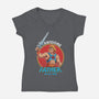 Cooler Than A Superhero-Womens-V-Neck-Tee-hirolabs