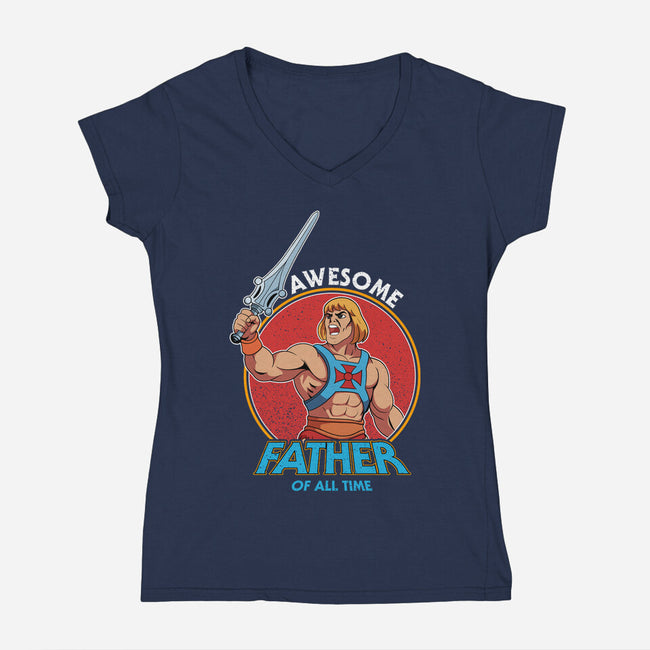 Cooler Than A Superhero-Womens-V-Neck-Tee-hirolabs