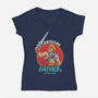 Cooler Than A Superhero-Womens-V-Neck-Tee-hirolabs