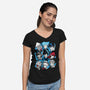 All Out Attacks-Womens-V-Neck-Tee-jmcg