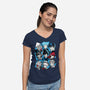 All Out Attacks-Womens-V-Neck-Tee-jmcg