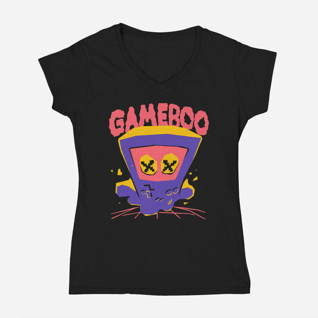 Game Boo-Womens-V-Neck-Tee-estudiofitas