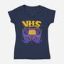Video Horror System-Womens-V-Neck-Tee-estudiofitas