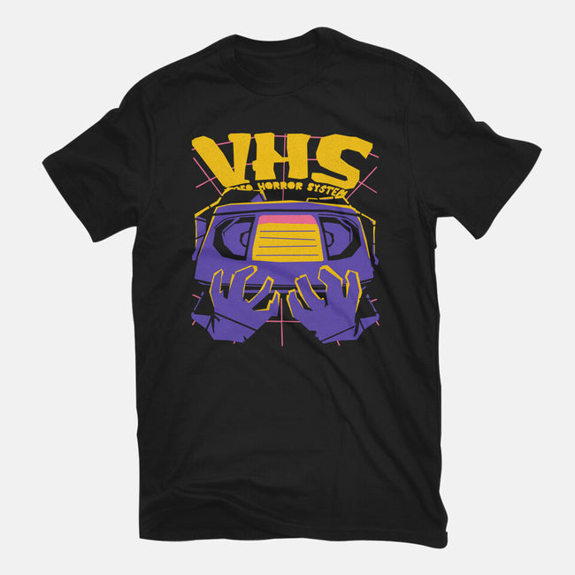 Video Horror System-Womens-Fitted-Tee-estudiofitas