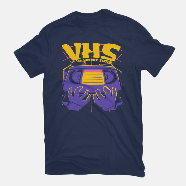 Video Horror System-Womens-Fitted-Tee-estudiofitas