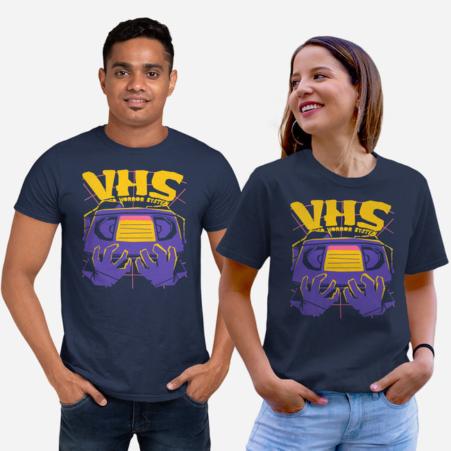 Video Horror System-Unisex-Basic-Tee-estudiofitas