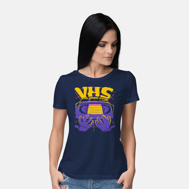 Video Horror System-Womens-Basic-Tee-estudiofitas