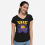 Video Horror System-Womens-V-Neck-Tee-estudiofitas