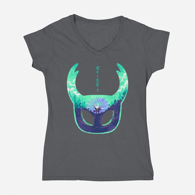 Mask Of Brave-Womens-V-Neck-Tee-spoilerinc