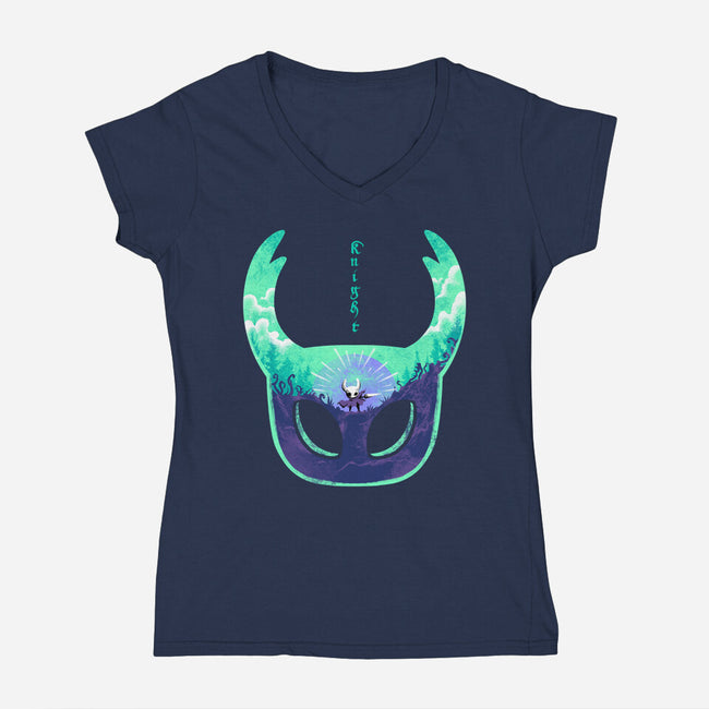 Mask Of Brave-Womens-V-Neck-Tee-spoilerinc