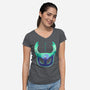 Mask Of Brave-Womens-V-Neck-Tee-spoilerinc