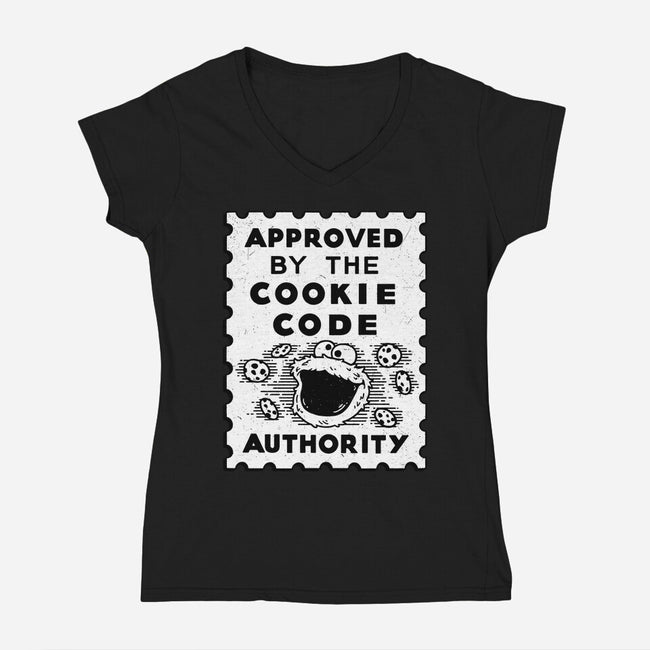 Cookie Code-Womens-V-Neck-Tee-Getsousa!