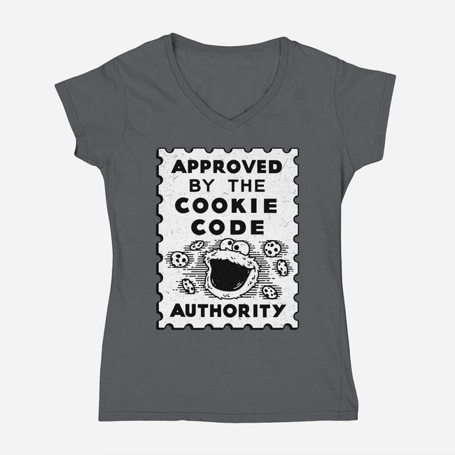 Cookie Code-Womens-V-Neck-Tee-Getsousa!