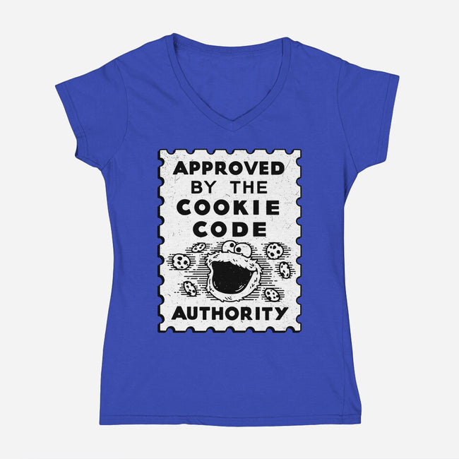 Cookie Code-Womens-V-Neck-Tee-Getsousa!