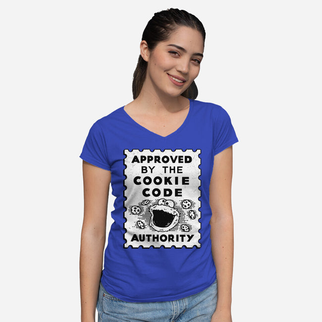 Cookie Code-Womens-V-Neck-Tee-Getsousa!