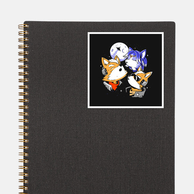 Three Fox Moon-None-Glossy-Sticker-8BitHobo