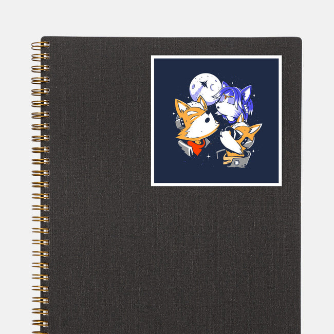 Three Fox Moon-None-Glossy-Sticker-8BitHobo