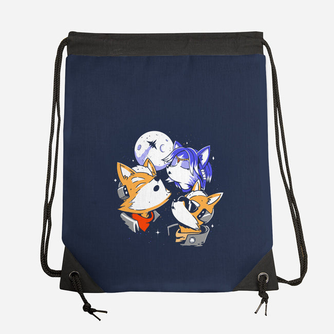 Three Fox Moon-None-Drawstring-Bag-8BitHobo
