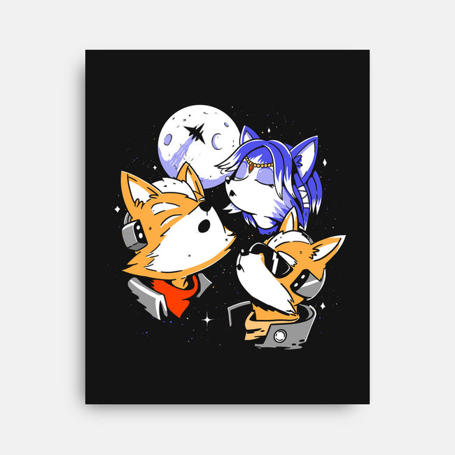 Three Fox Moon-None-Stretched-Canvas-8BitHobo