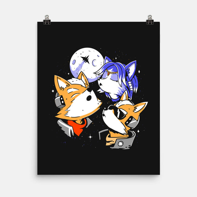 Three Fox Moon-None-Matte-Poster-8BitHobo